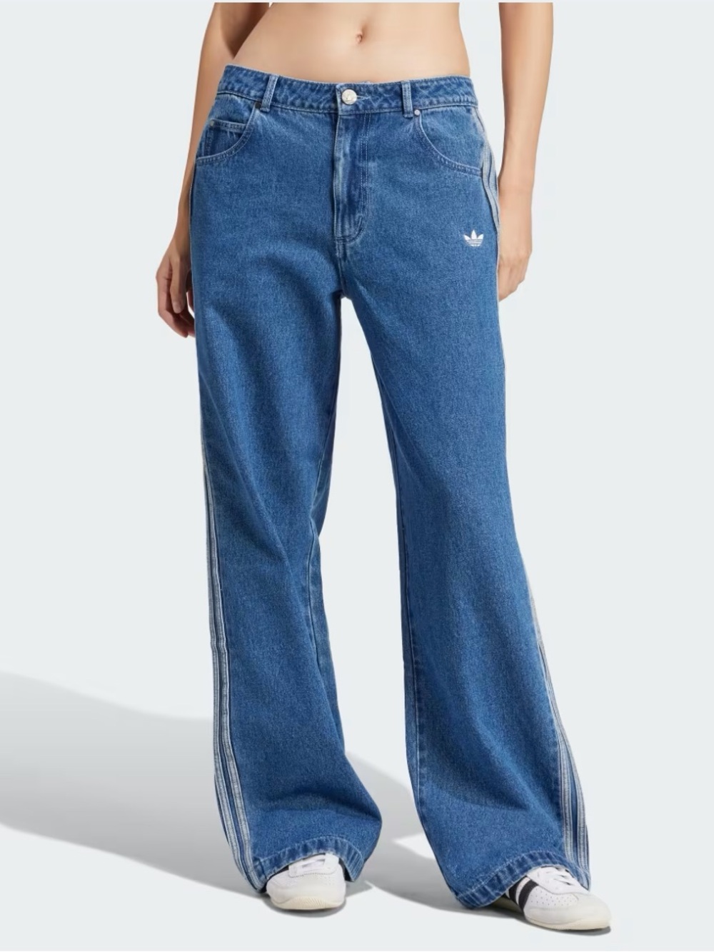 adidas Indigo Denim 3-Stripes Women’s Track Pants JD2574